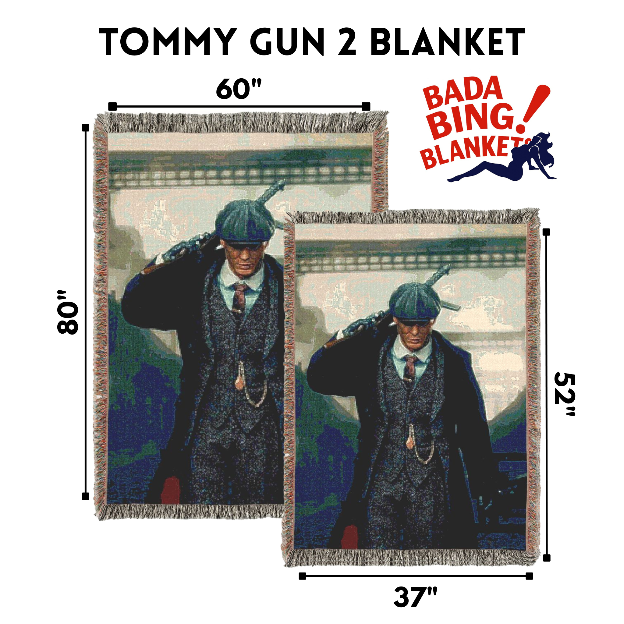 Tommy Gun 2 Blanket (Peaky Blinders)